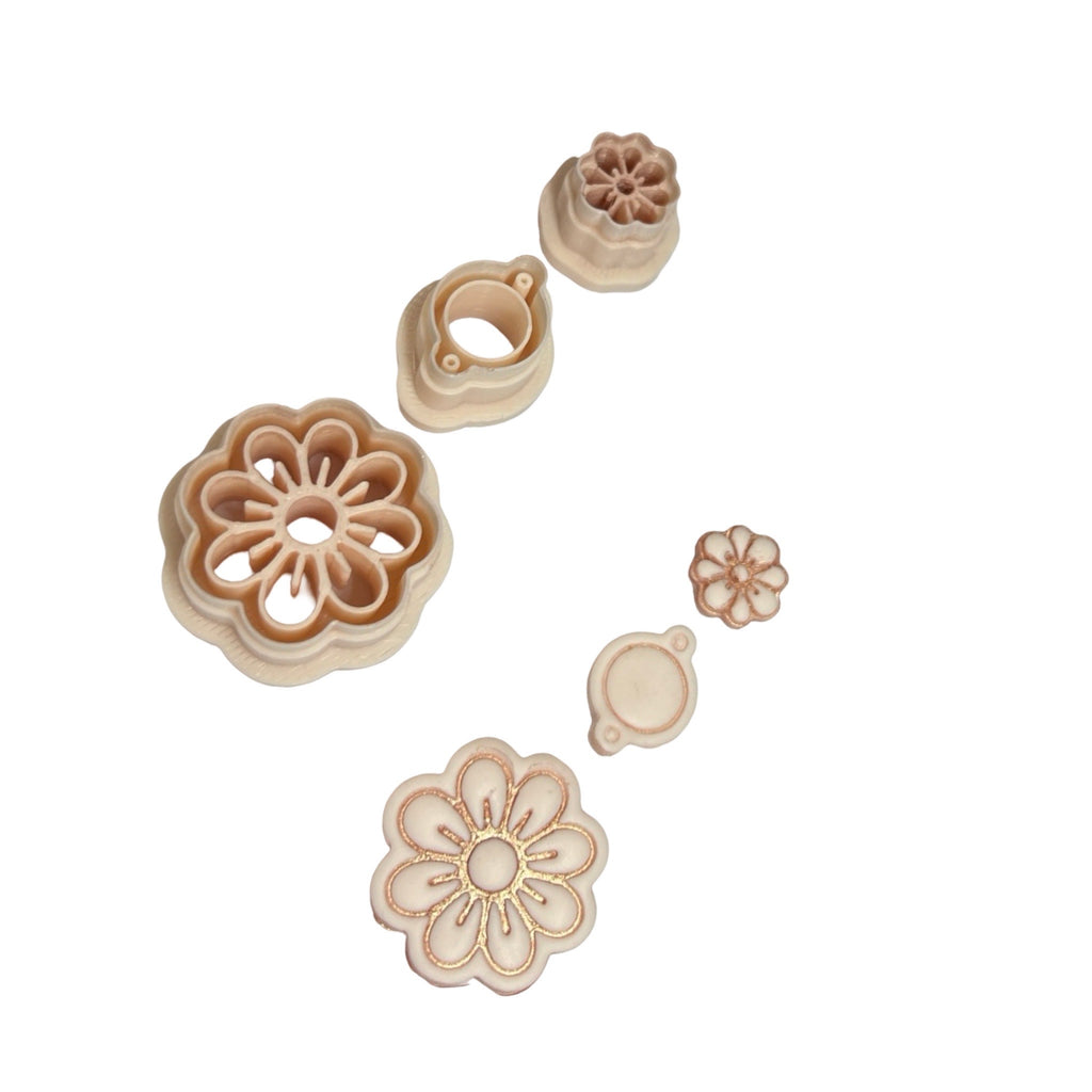 Daisy Polymer Clay Cutter Set – Floral Clay Cutter for Earrings