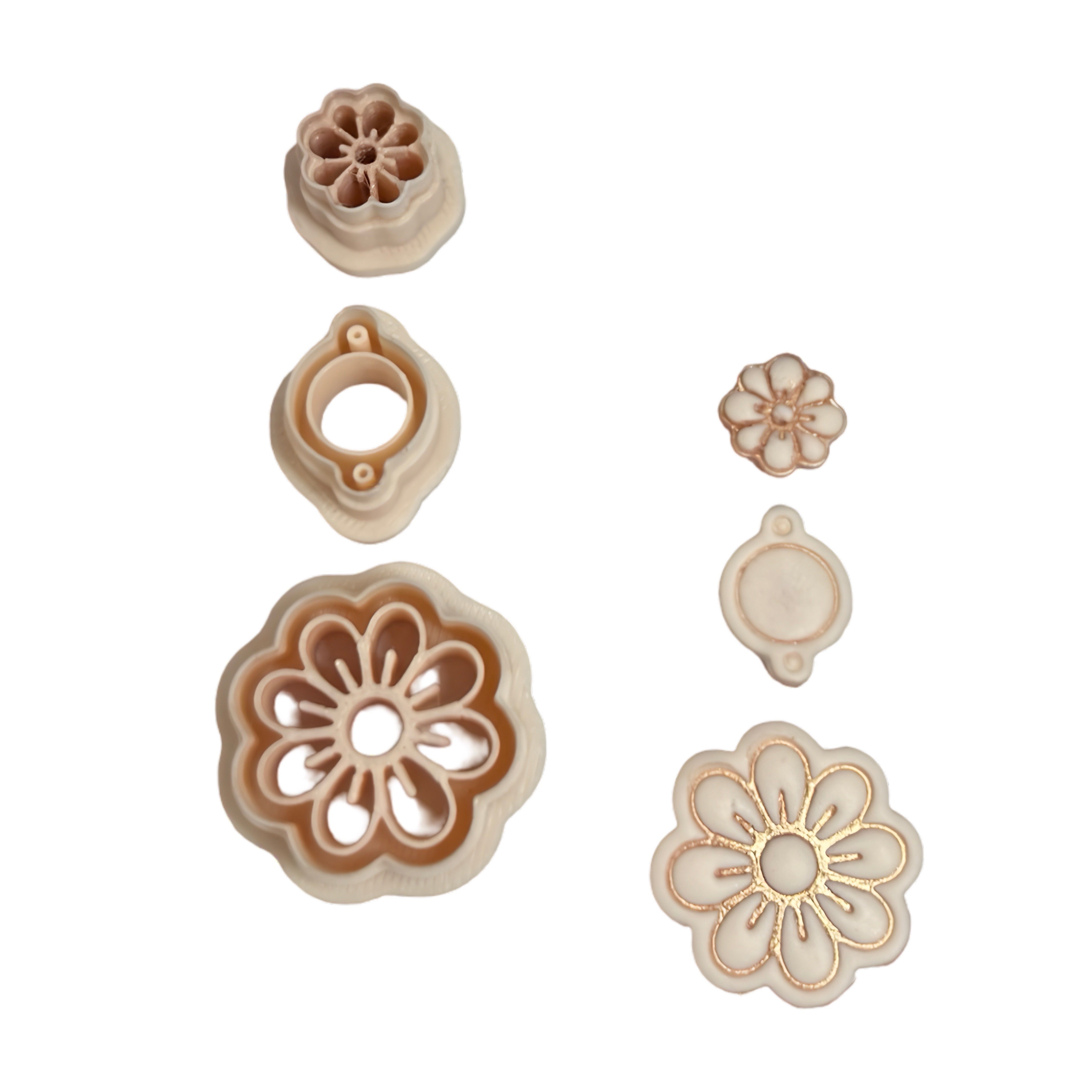 Daisy Polymer Clay Cutter Set – Floral Clay Cutter for Earrings