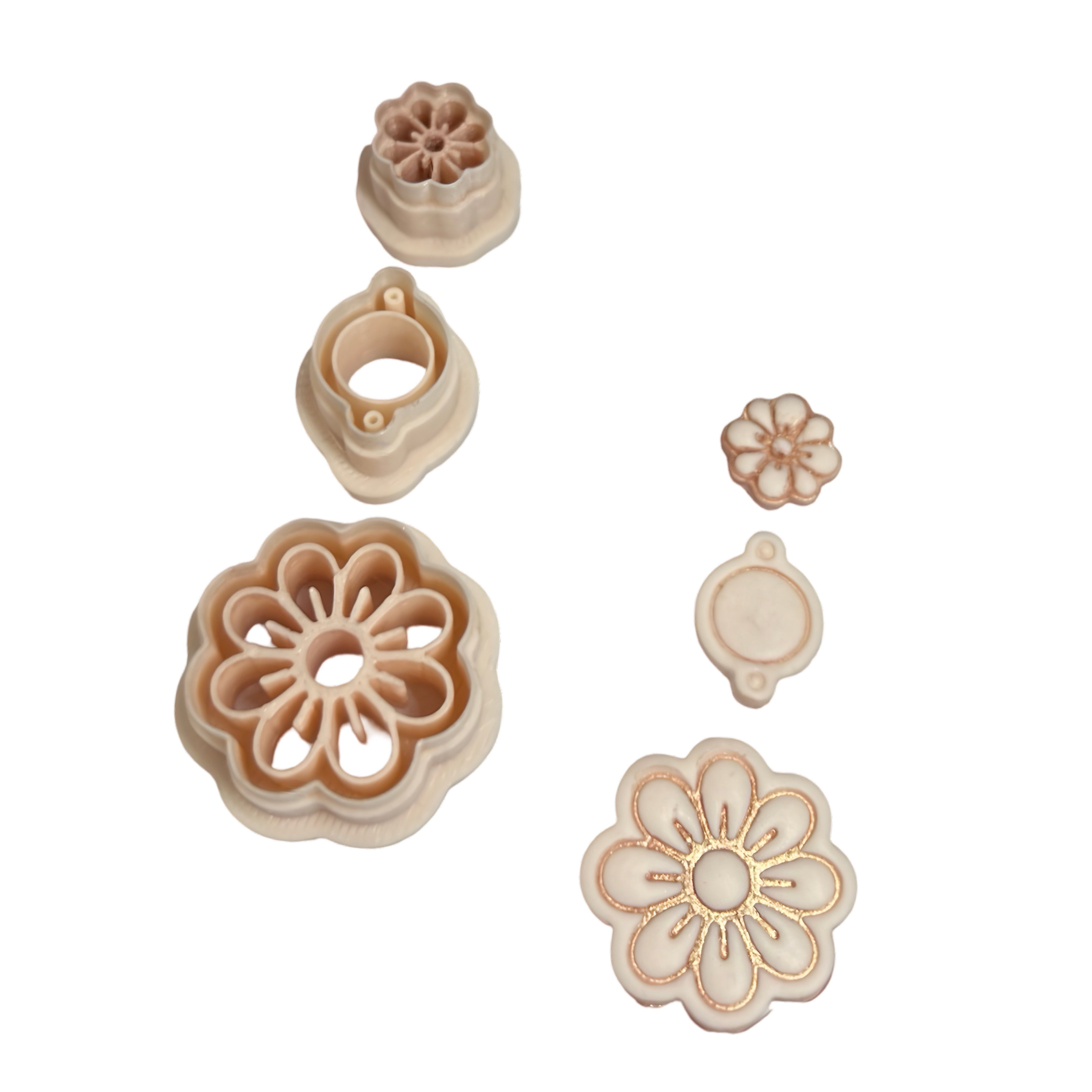 Daisy Polymer Clay Cutter Set – Floral Clay Cutter for Earrings