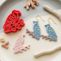 Dark Cottagecore Raven Polymer Clay Cutter | 30–50mm Gothic Earring Cutter | IrisCrafts7