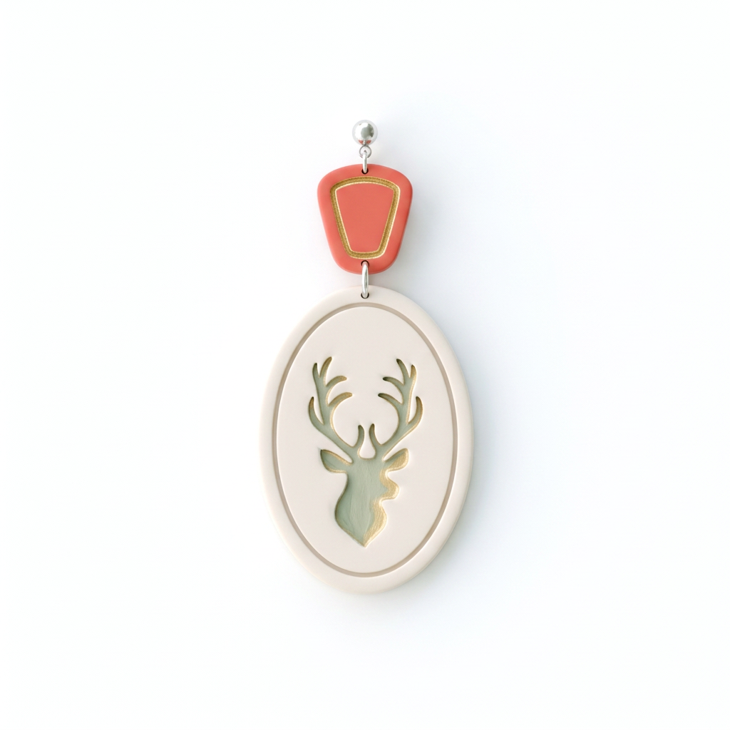 Deer Drop Earrings Polymer Clay Cutter Set | Christmas Earring Tool