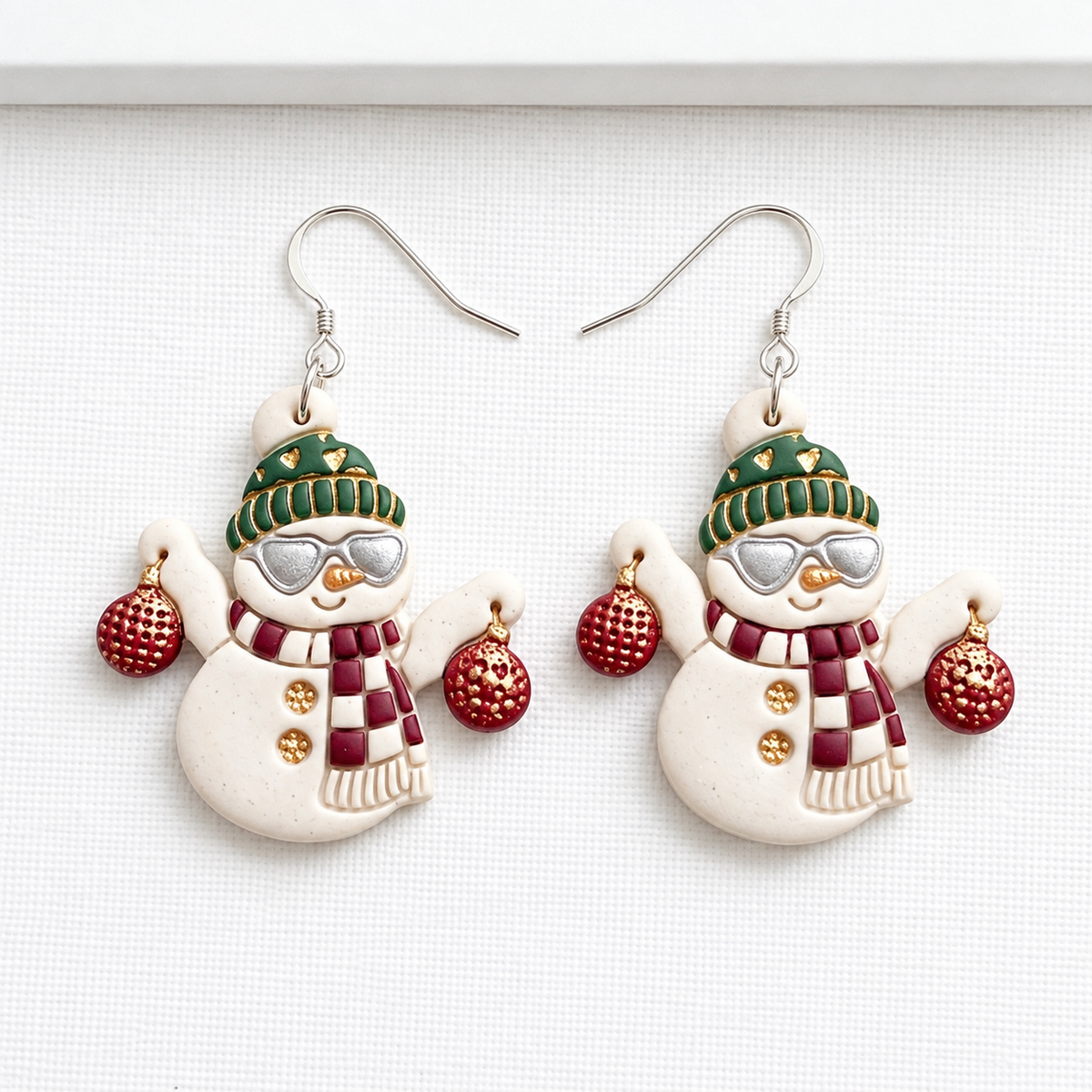 Disco Snowman Polymer Clay Cutter | Fun Christmas Earring Tool