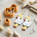 Duck with Hat and Boots Polymer Clay Cutter | 25–45mm | Cute Duck Shape Clay Cutter | Earring Jewellery Making Tool