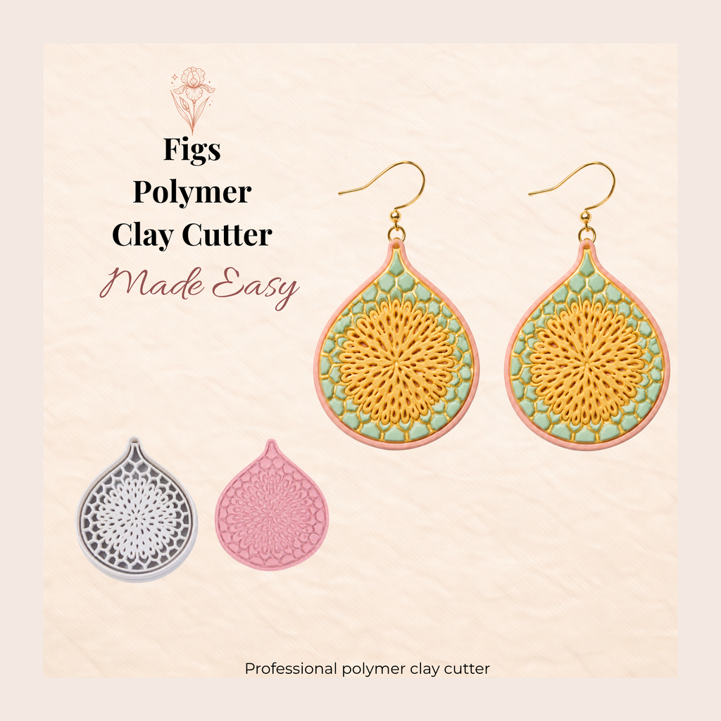 Figs Polymer Clay Cutter | 30–50mm | Fig Shape Clay Cutter | Earring Jewellery Making Tool