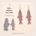 Fish 1 Polymer Clay Cutter 45–60mm | Large Ocean Earring Cutter | IrisCrafts7