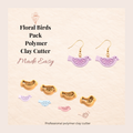 Floral Birds Pack Polymer Clay Cutter Set of 4 | 20–45mm | Bird Shape Clay Cutter Set | Earring Jewellery Making Tool