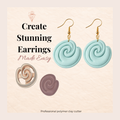 Fluid Spiral Shape Polymer Clay Cutter – Modern Abstract Earring Cutter Tool