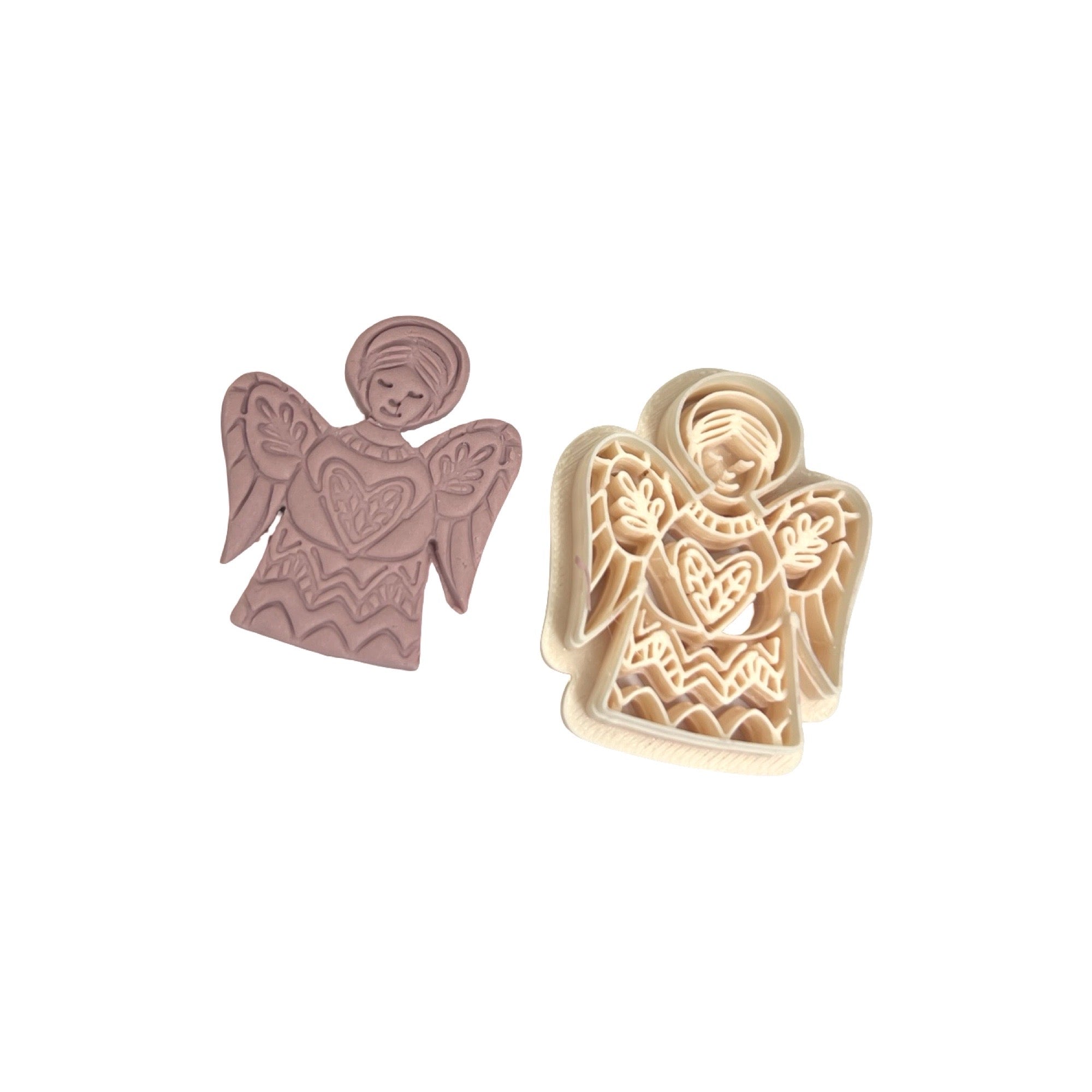 Folk Art Angel Polymer Clay Cutter for Statement Earrings