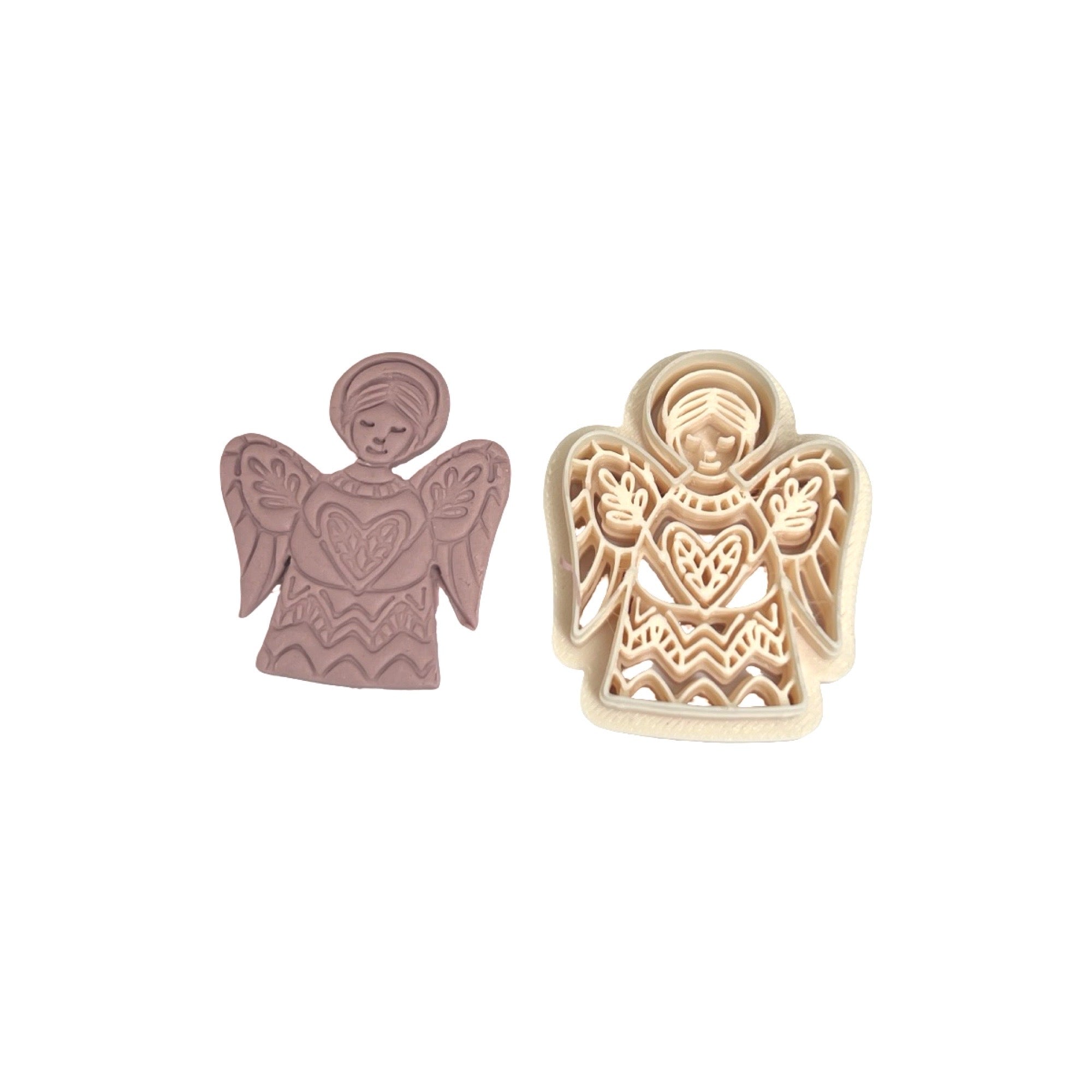 Folk Art Angel Polymer Clay Cutter for Statement Earrings