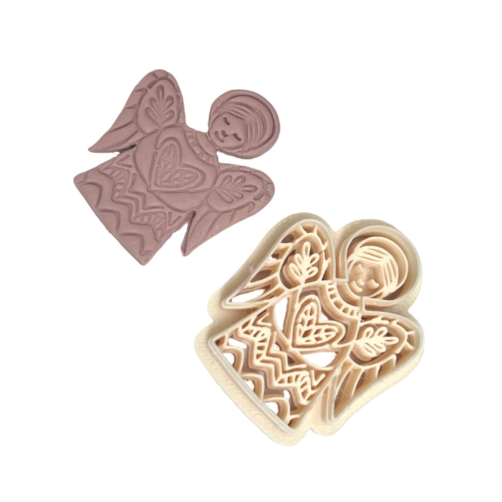 Folk Art Angel Polymer Clay Cutter for Statement Earrings