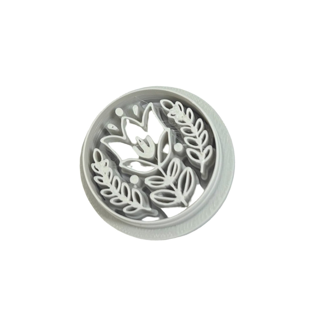 Folk Art Circle Flower Polymer Clay Cutter for Earrings