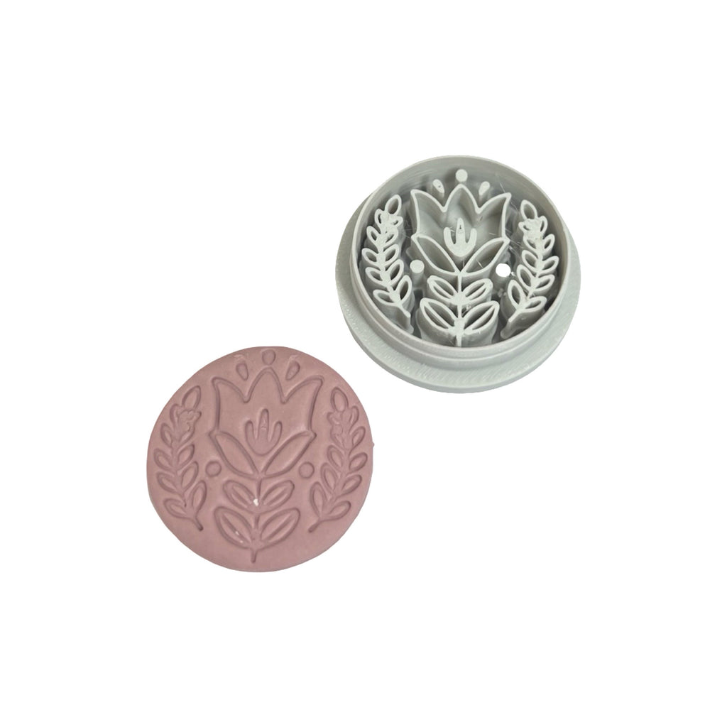 Folk Art Circle Flower Polymer Clay Cutter for Earrings