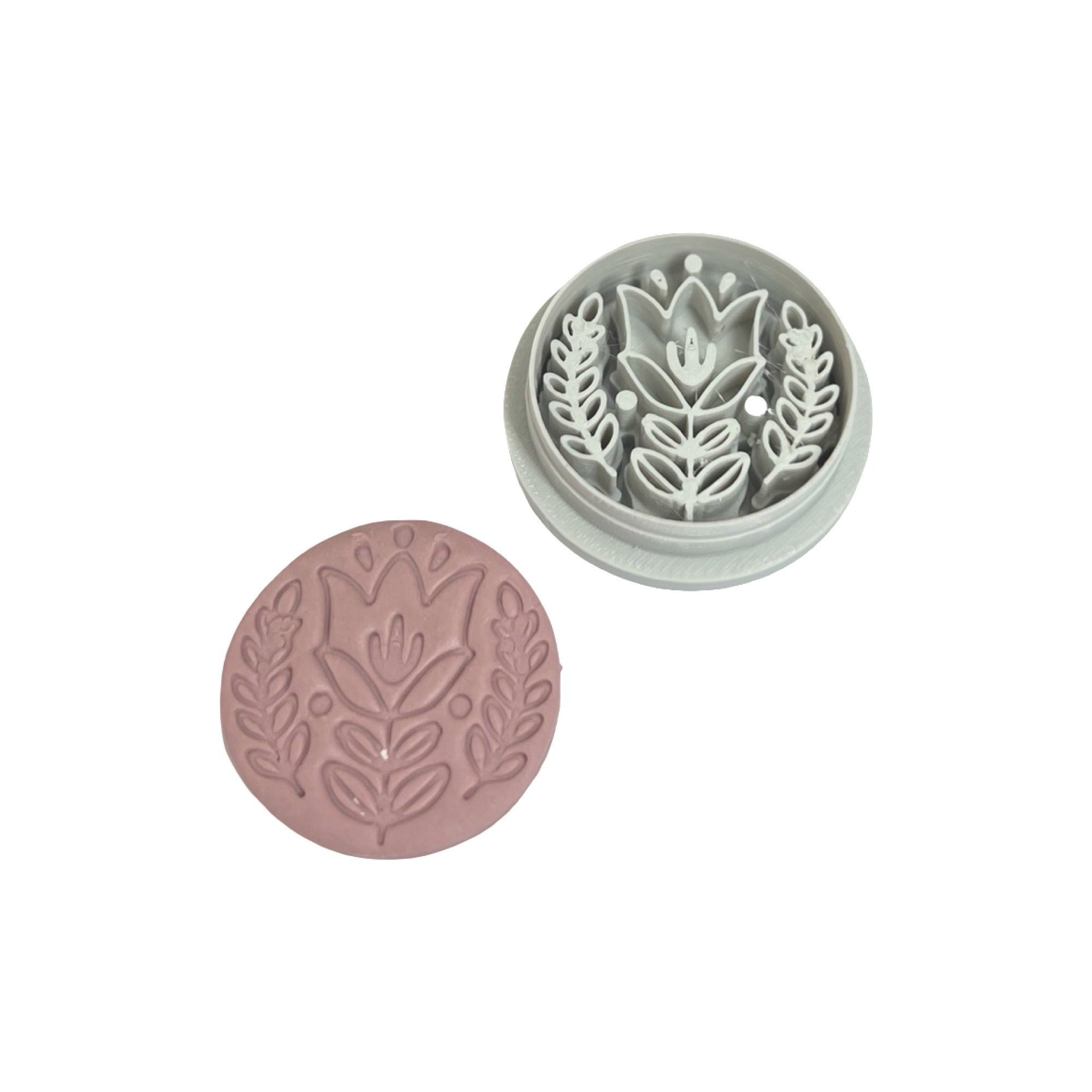 Folk Art Circle Flower Polymer Clay Cutter for Earrings