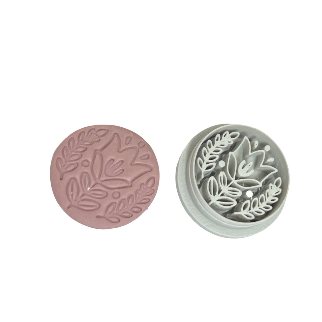 Folk Art Circle Flower Polymer Clay Cutter for Earrings