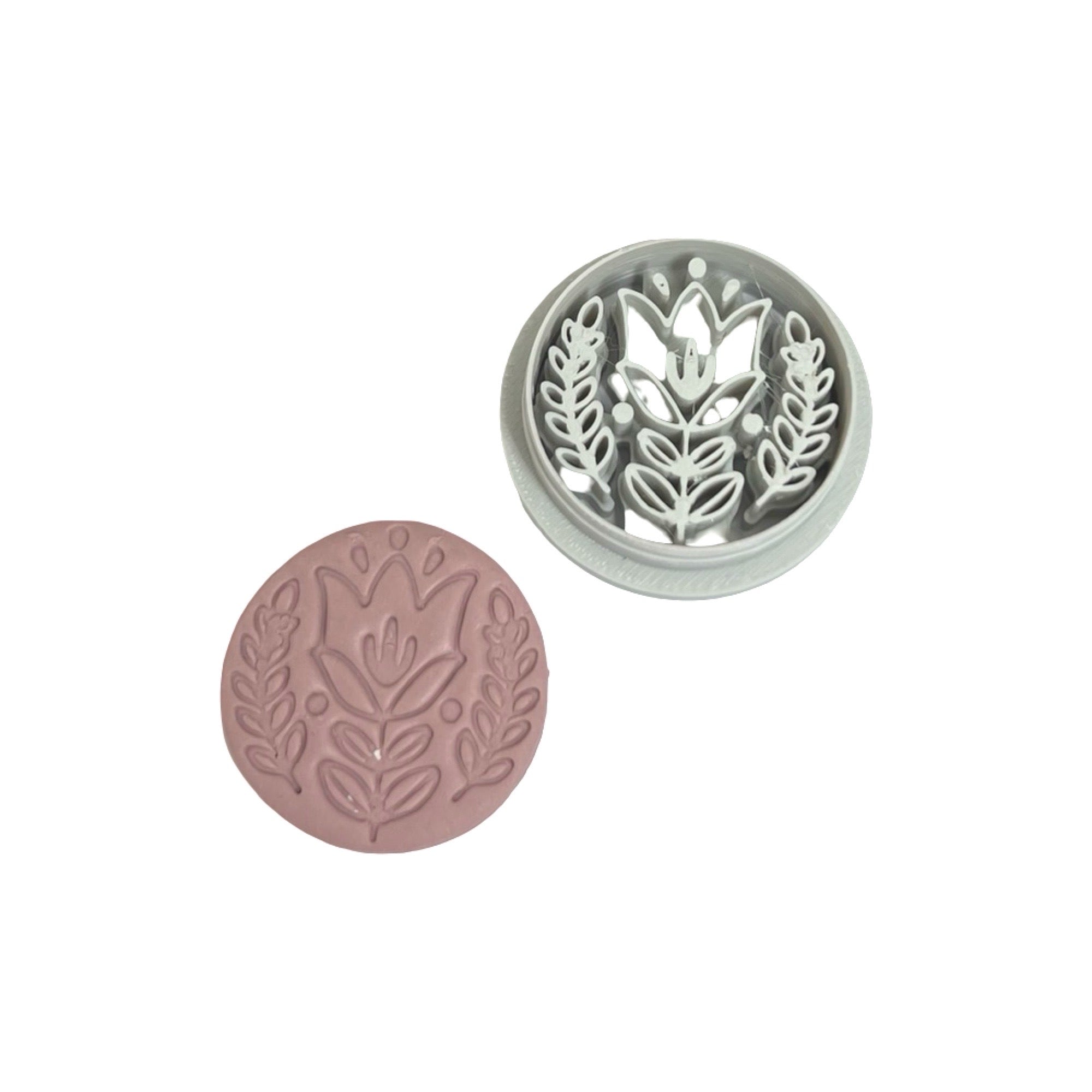 Folk Art Circle Flower Polymer Clay Cutter for Earrings