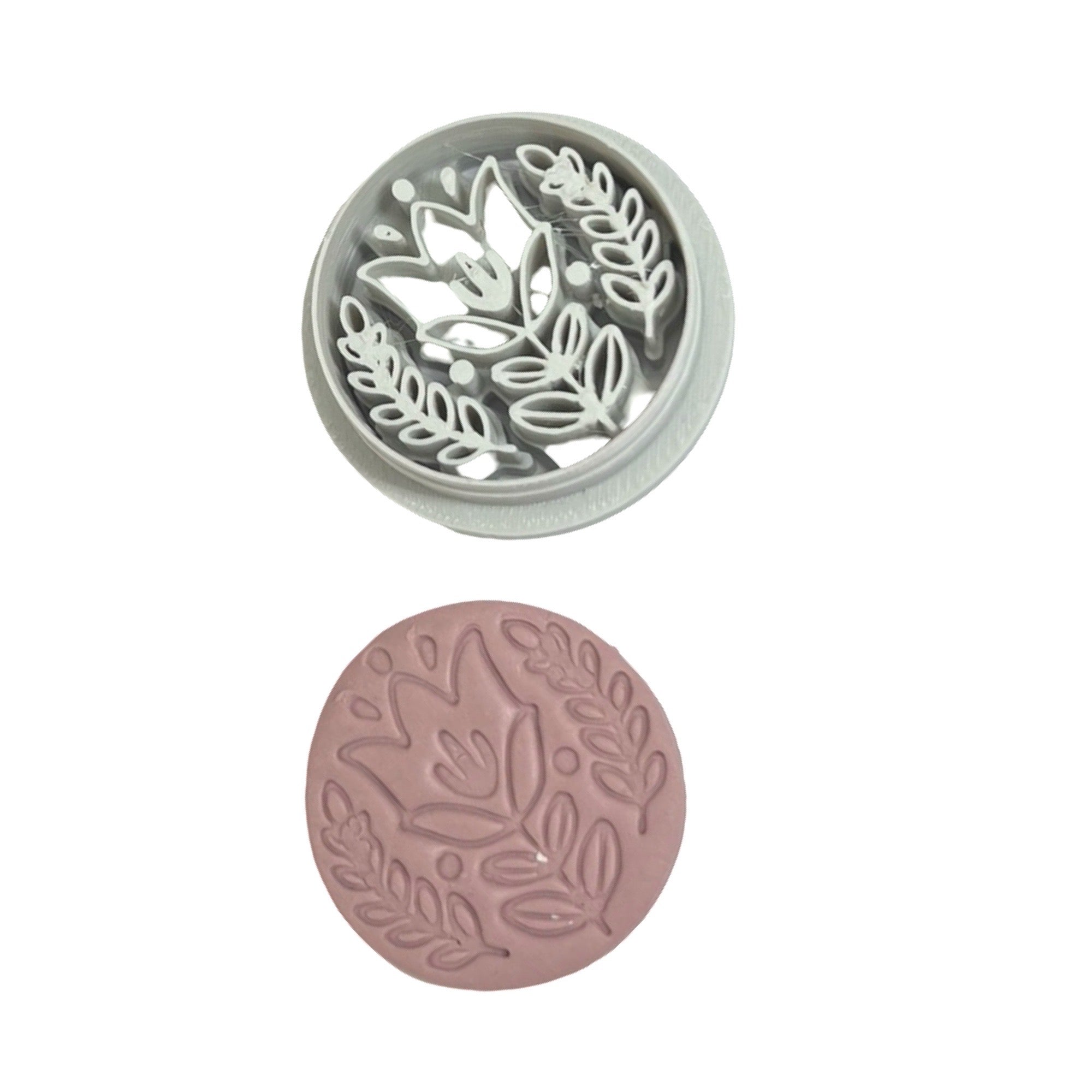 Folk Art Circle Flower Polymer Clay Cutter for Earrings