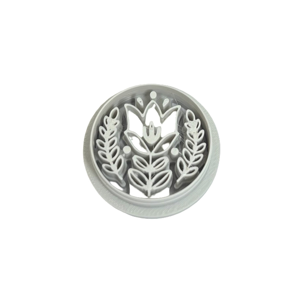 Folk Art Circle Flower Polymer Clay Cutter for Earrings