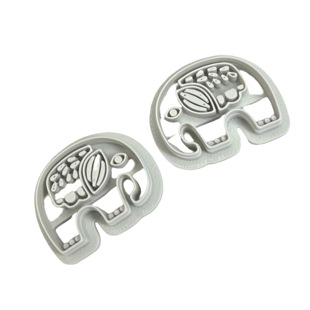 Folk Art Elephant Polymer Clay Cutter Set for Statement Earrings