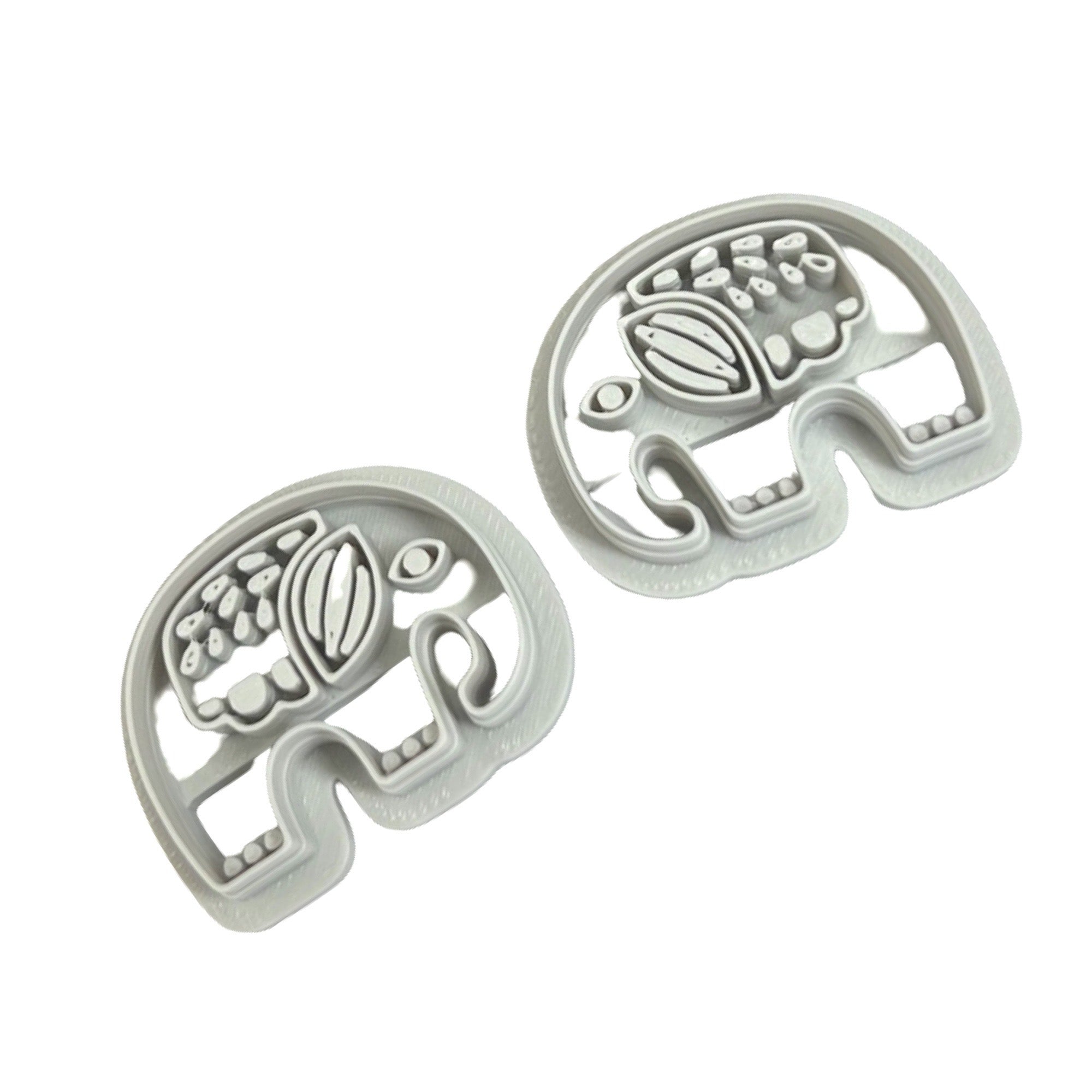 Folk Art Elephant Polymer Clay Cutter Set for Statement Earrings
