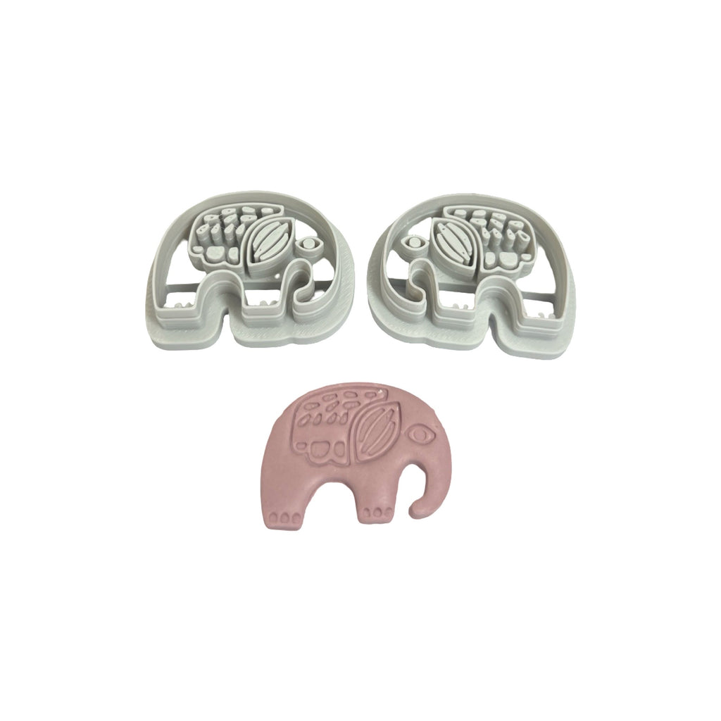 Folk Art Elephant Polymer Clay Cutter Set for Statement Earrings