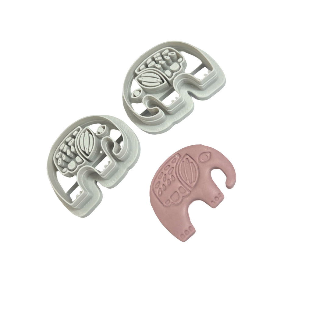 Folk Art Elephant Polymer Clay Cutter Set for Statement Earrings