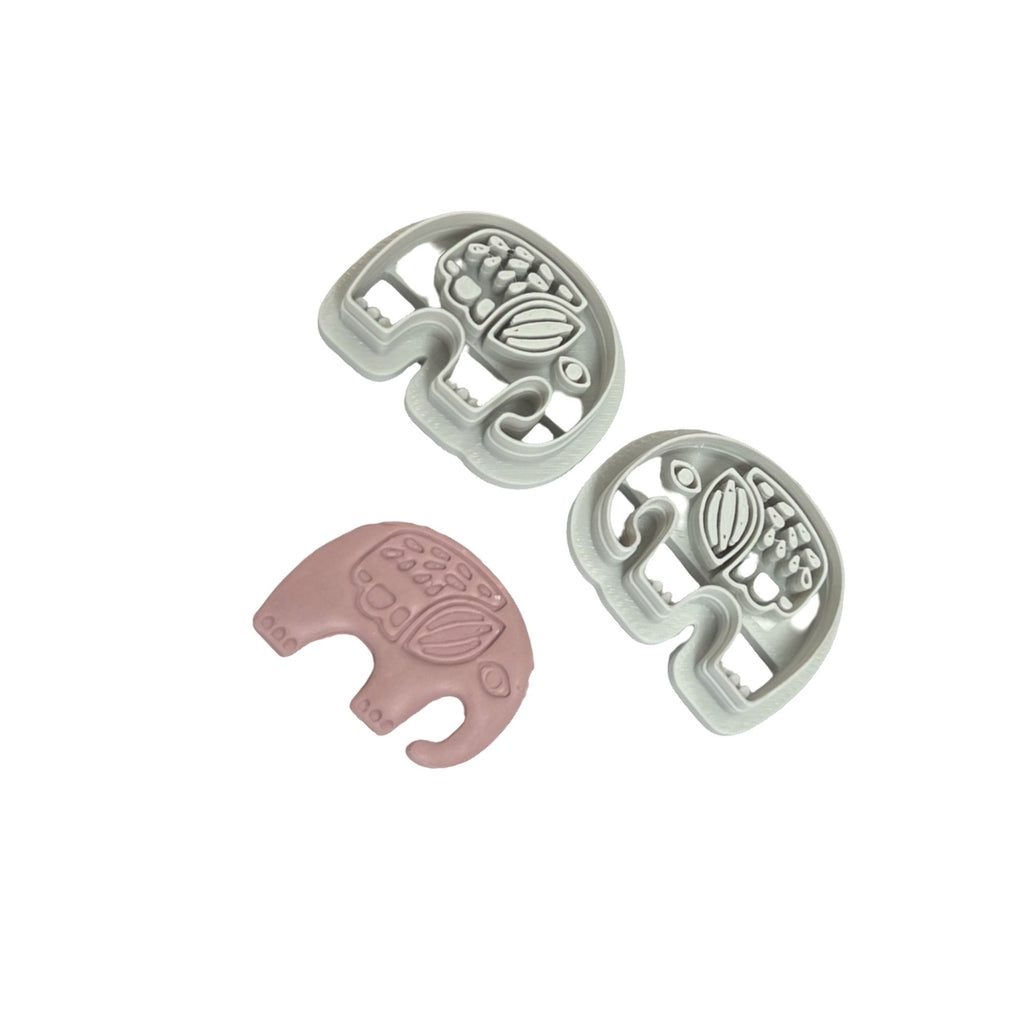Folk Art Elephant Polymer Clay Cutter Set for Statement Earrings