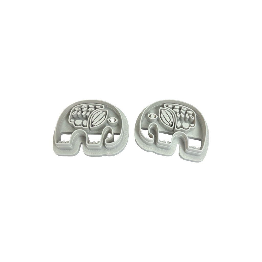 Folk Art Elephant Polymer Clay Cutter Set for Statement Earrings
