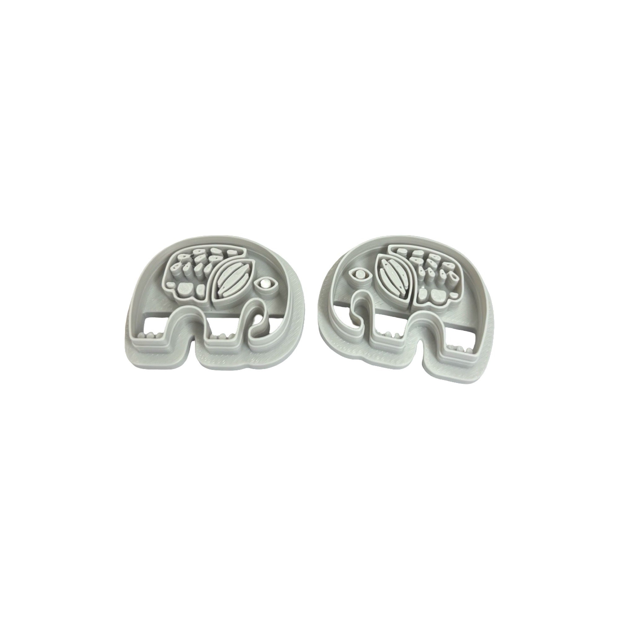 Folk Art Elephant Polymer Clay Cutter Set for Statement Earrings