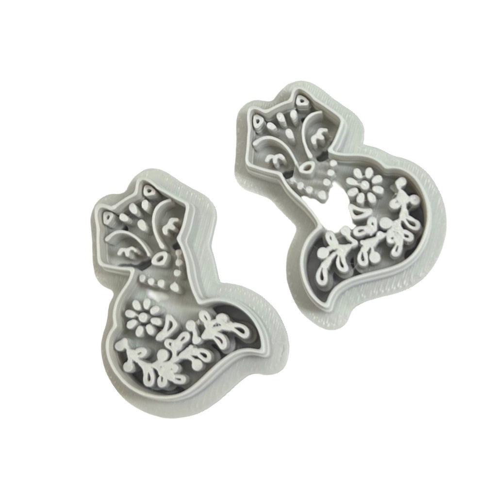 Folk Art Fox 2 Polymer Clay Cutter for Statement Earrings