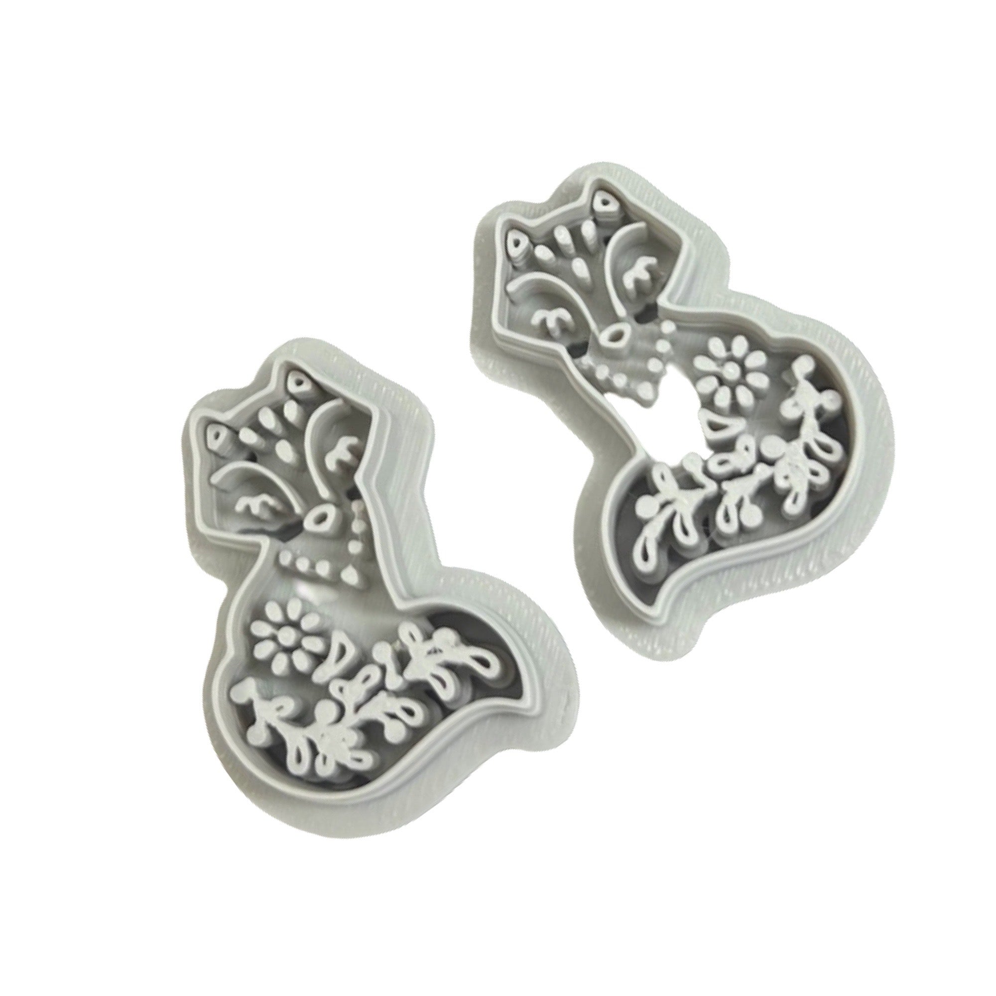 Folk Art Fox 2 Polymer Clay Cutter for Statement Earrings