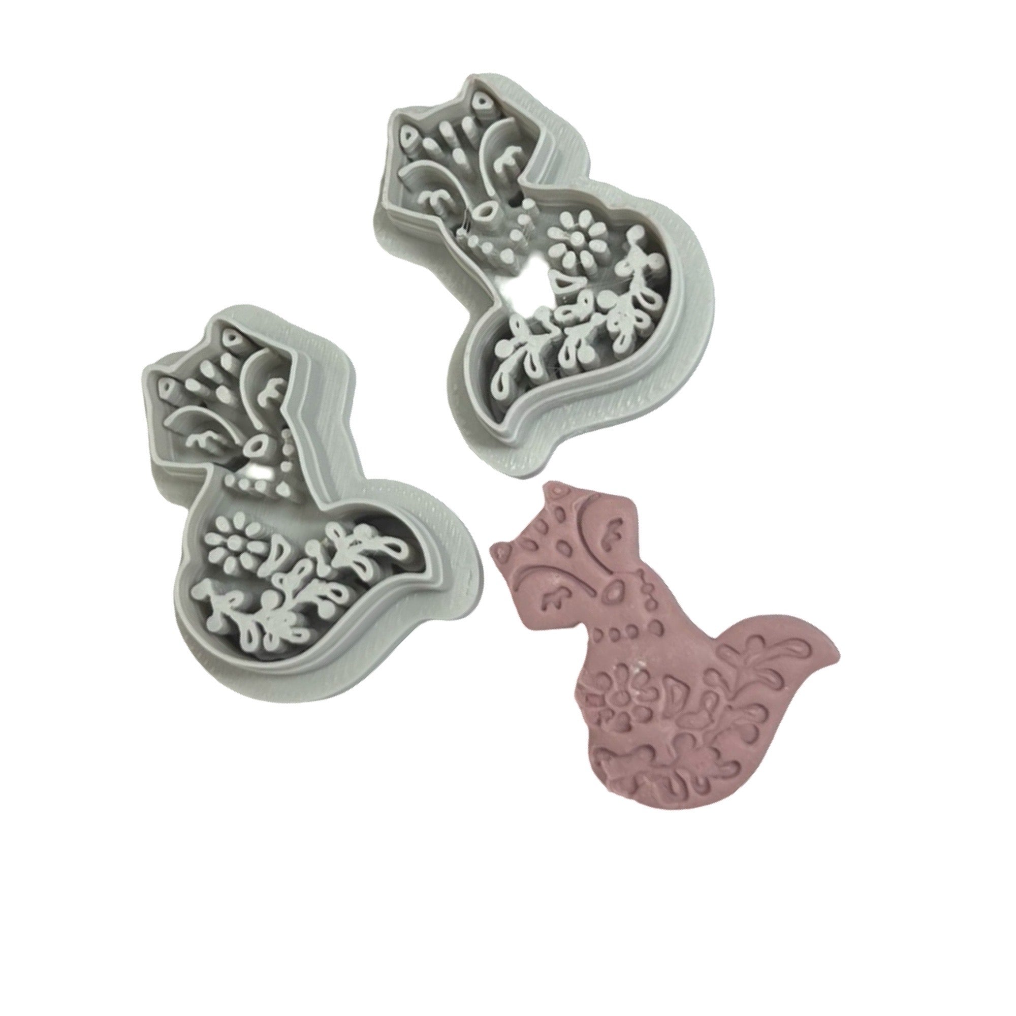 Folk Art Fox 2 Polymer Clay Cutter for Statement Earrings