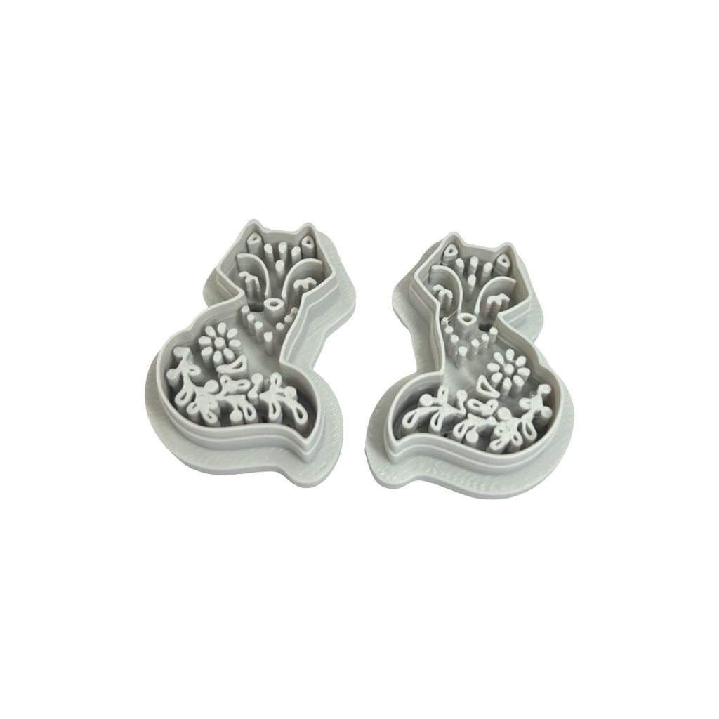 Folk Art Fox 2 Polymer Clay Cutter for Statement Earrings