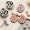 Folk Art Fox 3 Polymer Clay Cutter | 25–45mm Autumn Earring Cutter | IrisCrafts7