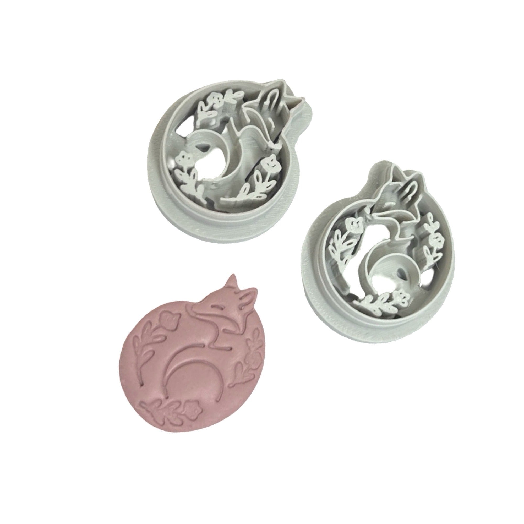 Folk Art Fox 3 Polymer Clay Cutter for Statement Earrings