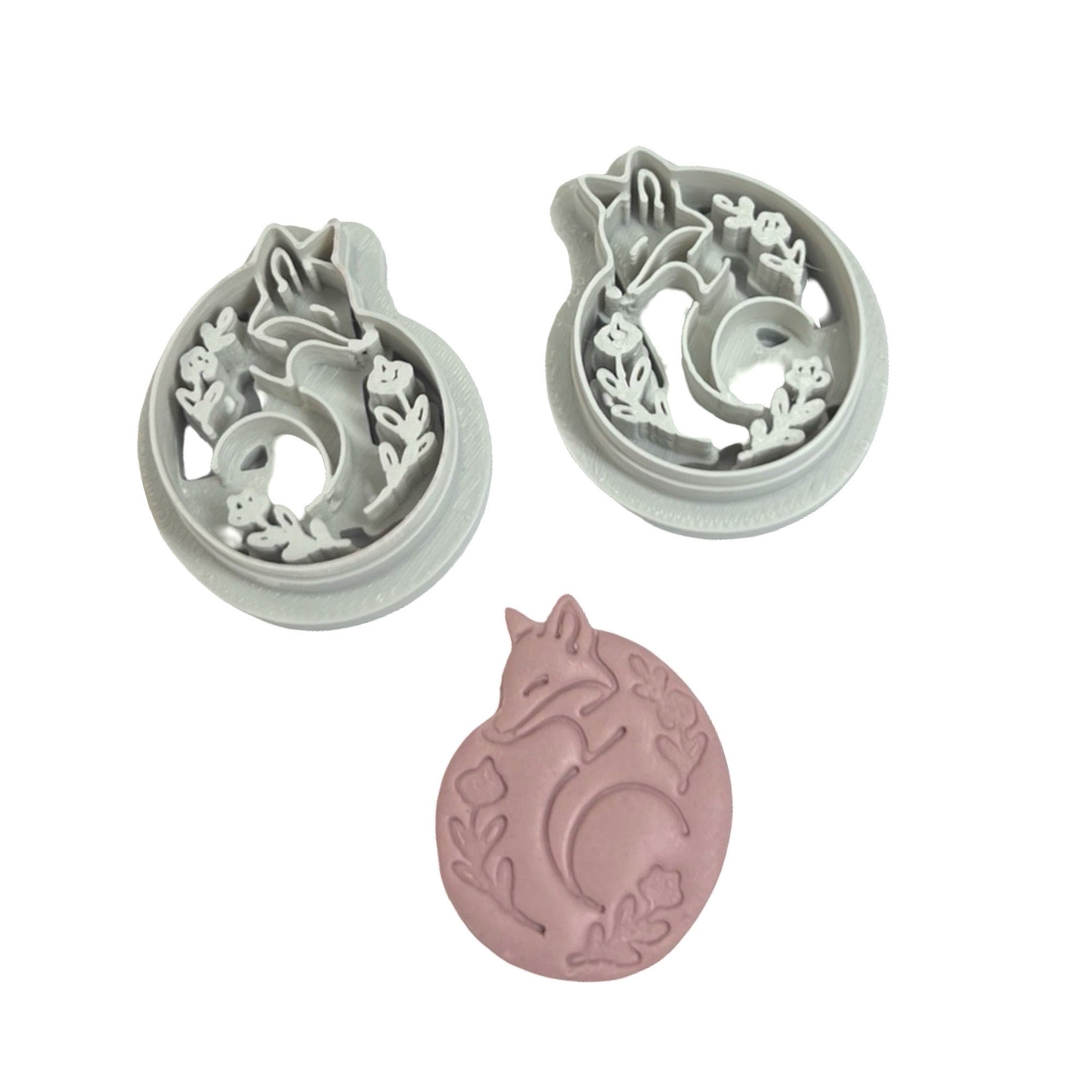 Folk Art Fox 3 Polymer Clay Cutter for Statement Earrings