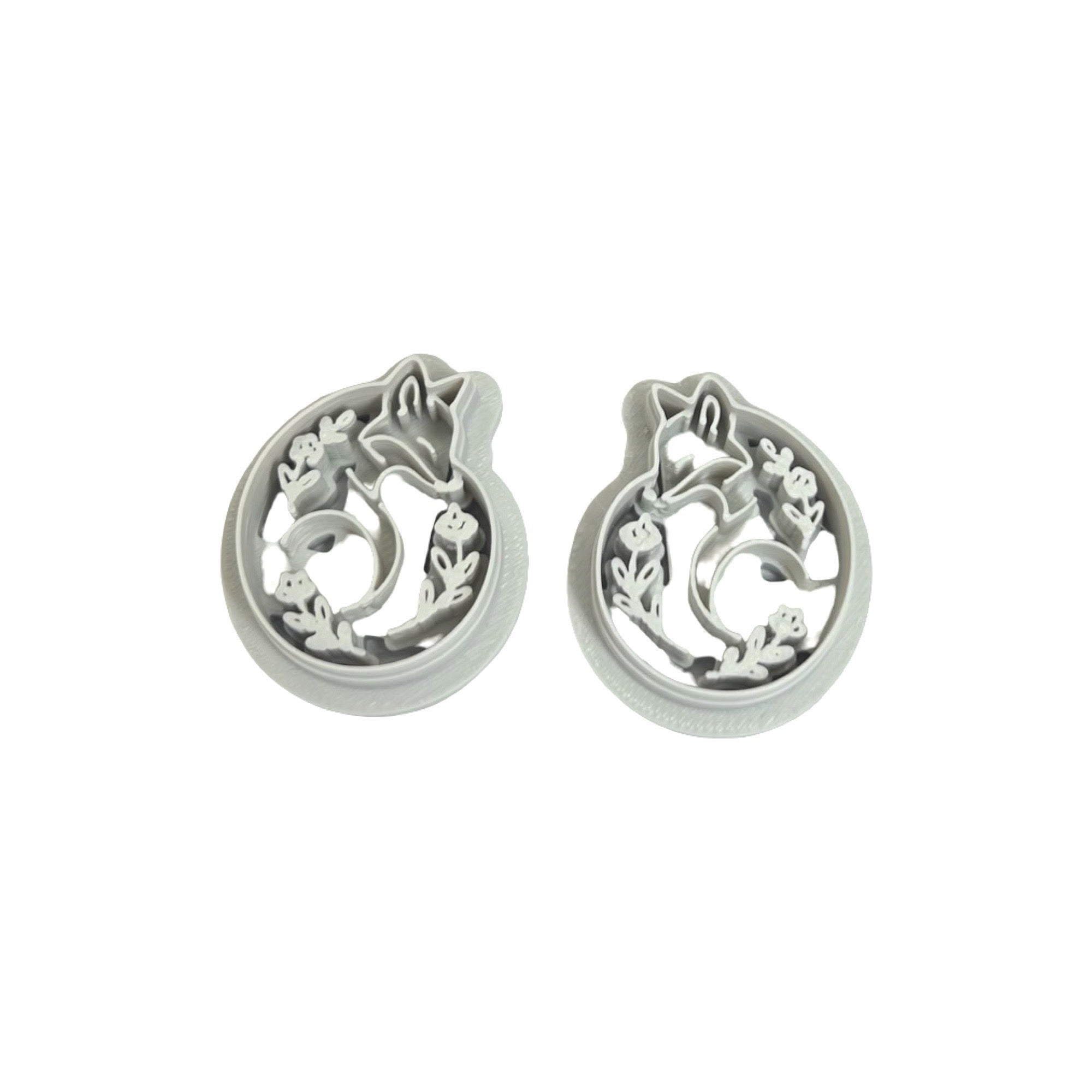 Folk Art Fox 3 Polymer Clay Cutter for Statement Earrings