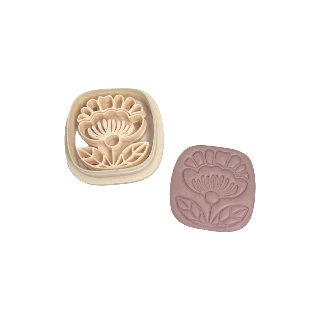 Folk Art Square Flower Polymer Clay Cutter for Earrings