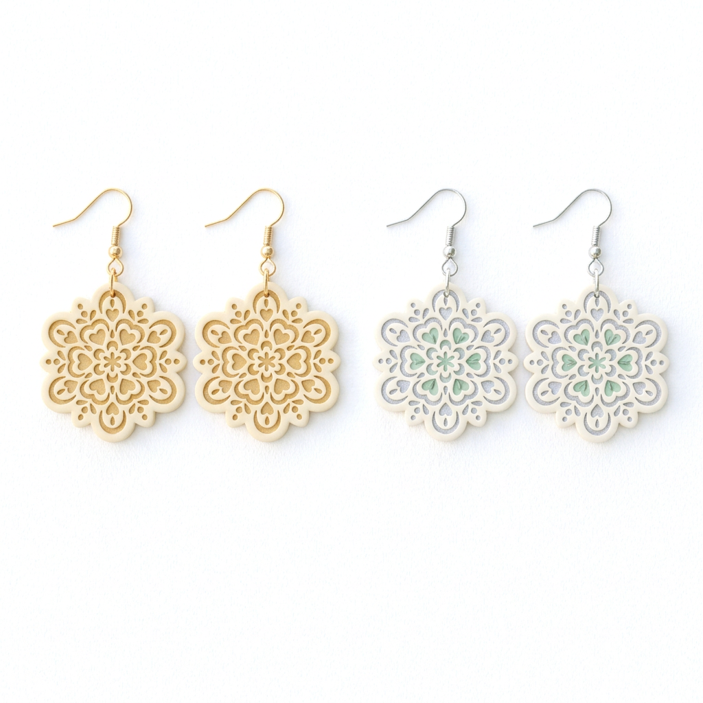Folk Snowflake A Polymer Clay Cutter | Scandinavian Winter Earring Tool