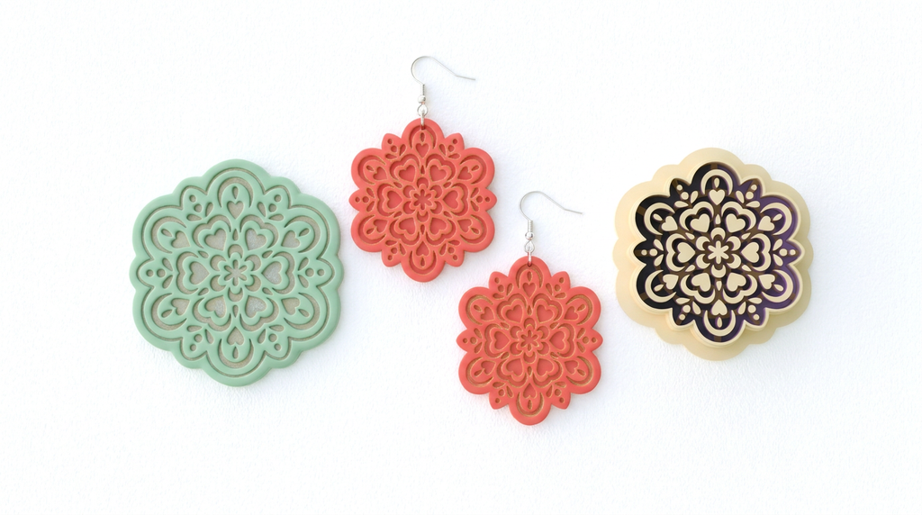 Folk Snowflake A Polymer Clay Cutter | Scandinavian Winter Earring Tool