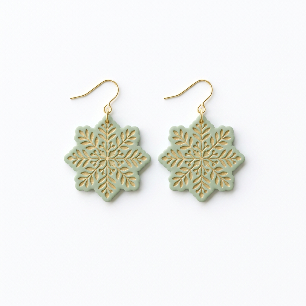 Folk Snowflake B Polymer Clay Cutter | Scandinavian Winter Earring Tool