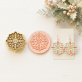 Folk Snowflake C Polymer Clay Cutter | Scandinavian Winter Earring Tool