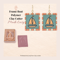 Frame Boat Polymer Clay Cutter 25–40mm | Nautical Earring Cutter | IrisCrafts7