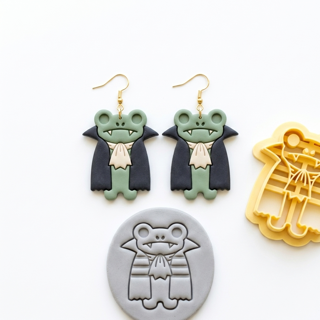 Frog Dracula Polymer Clay Cutter | Halloween Earring Tool
