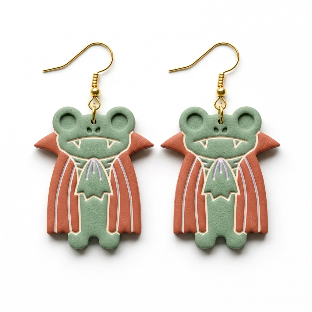 Frog Dracula Polymer Clay Cutter | Halloween Earring Tool