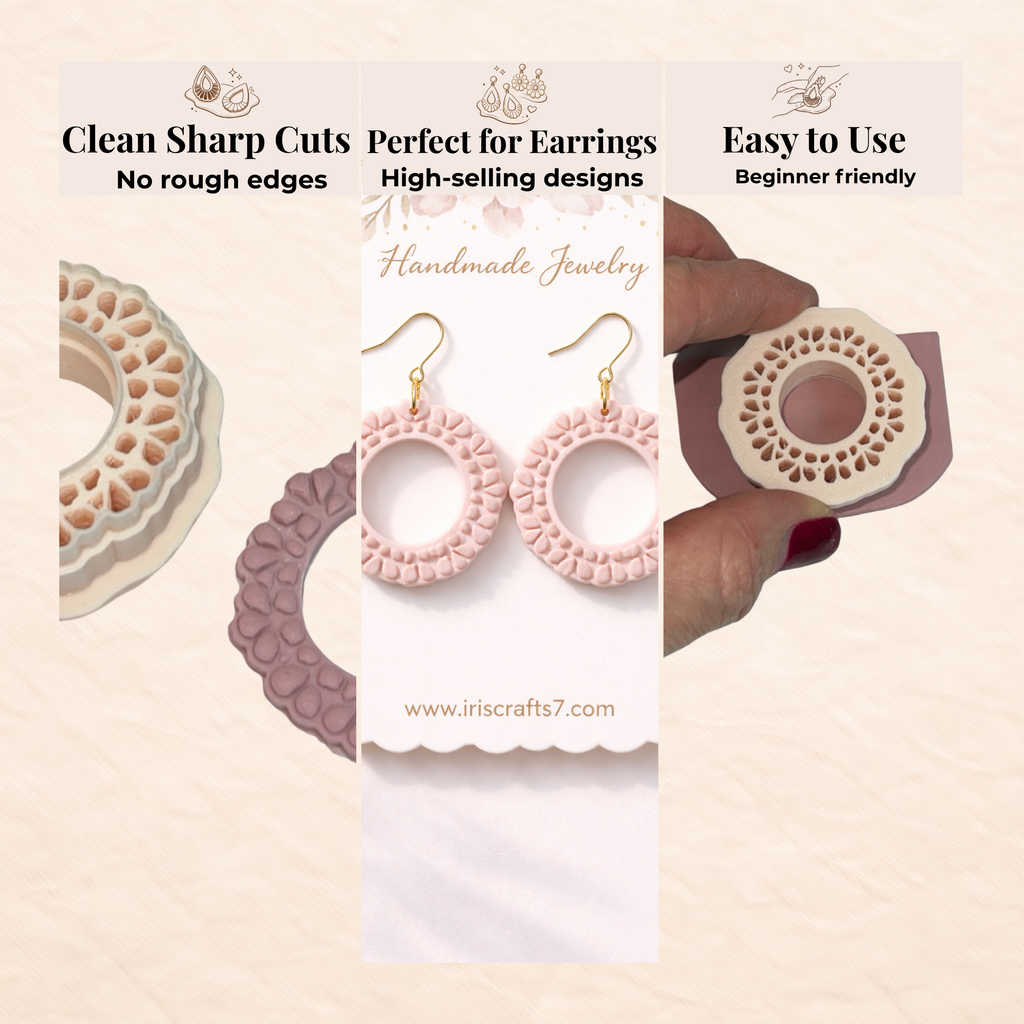 Garden Bridal Bloom Polymer Clay Cutter – Floral Wedding Earrings Tool | Clay Jewellery Cutter