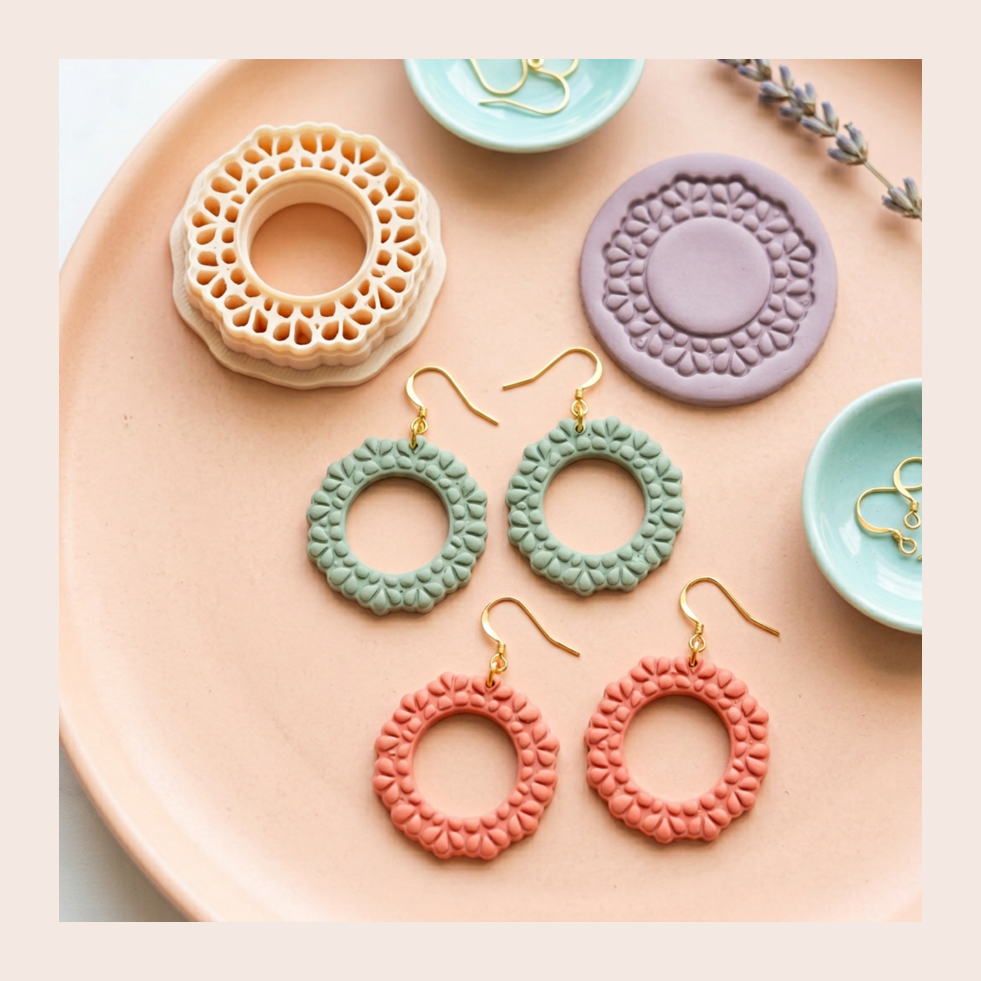 Garden Bridal Bloom Polymer Clay Cutter – Floral Wedding Earrings Tool | Clay Jewellery Cutter