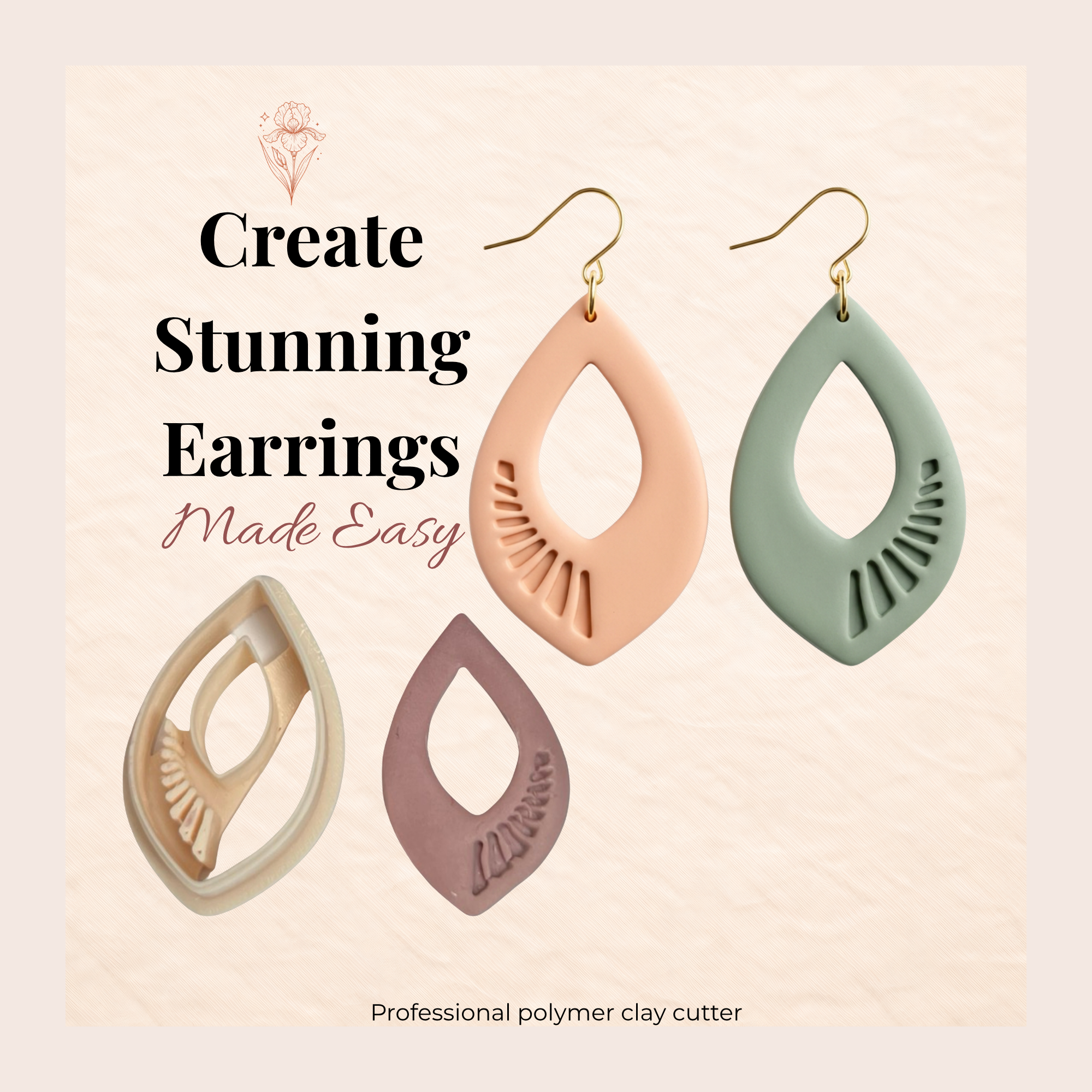Geometric 7 Polymer Clay Cutter – Modern Earring Cutter | Abstract Shape Clay Tool