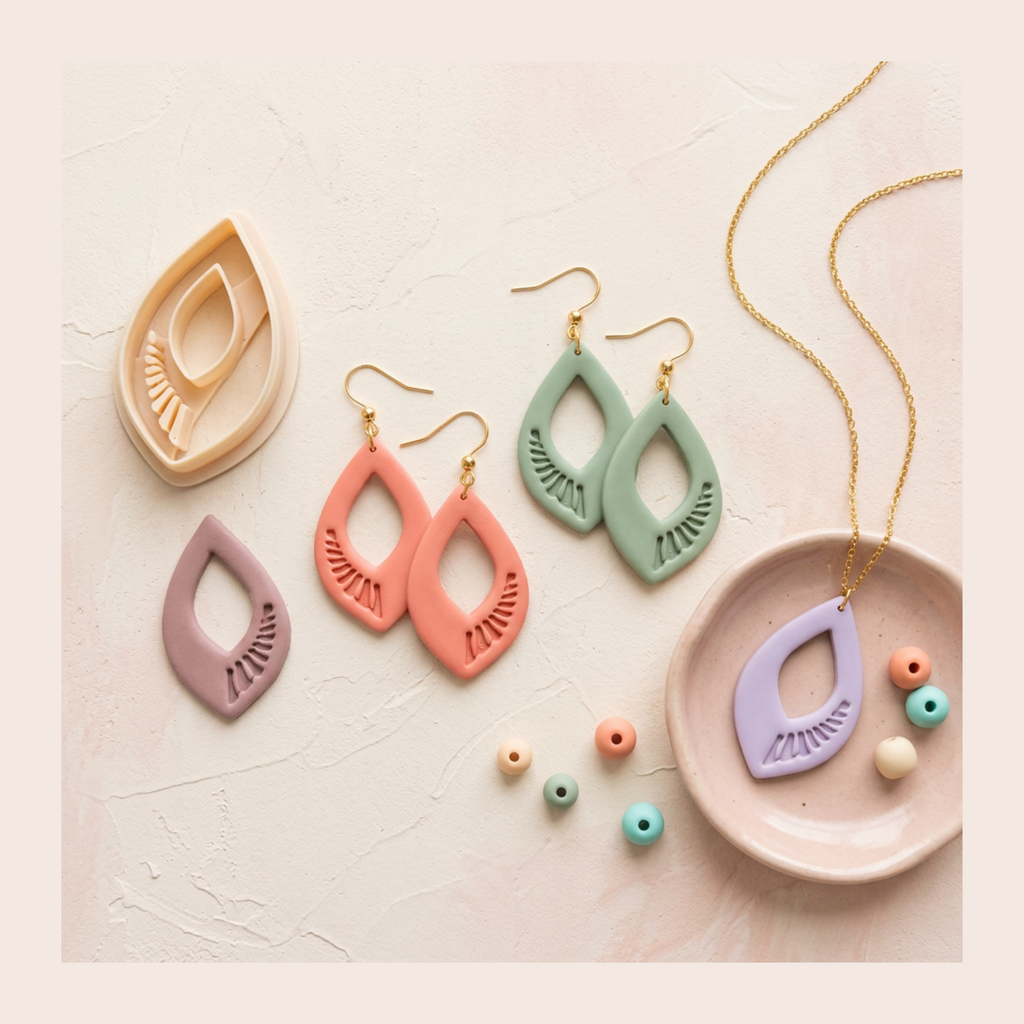 Geometric 7 Polymer Clay Cutter – Modern Earring Cutter | Abstract Shape Clay Tool