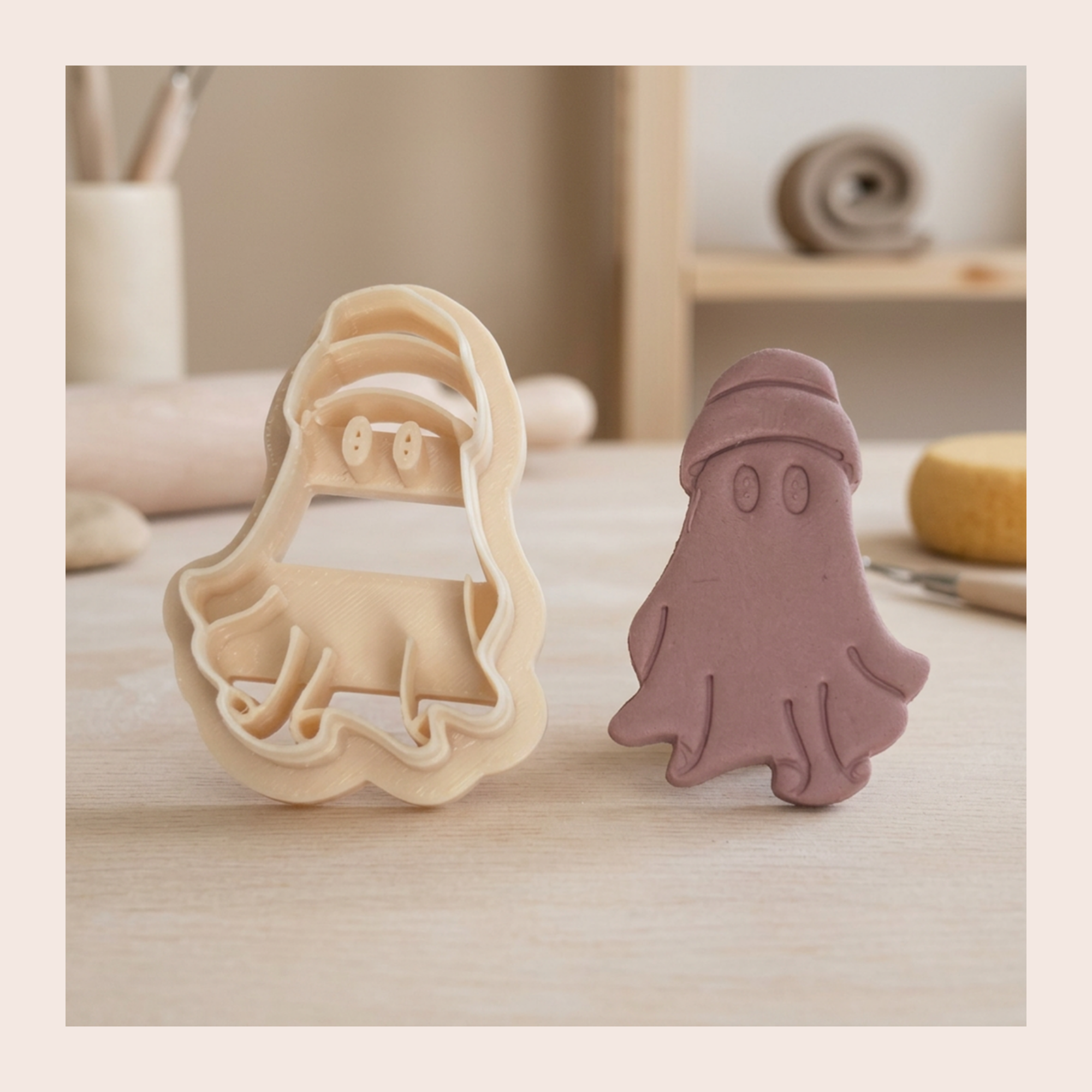 Ghost 5 Polymer Clay Cutter – Halloween Earring Cutter, Cute Ghost Shape, Clay Tools