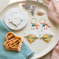 Ghost Bee 1 Polymer Clay Cutter | 25–45mm | Halloween Ghost Bee Shape Clay Cutter | Earring Jewellery Making Tool